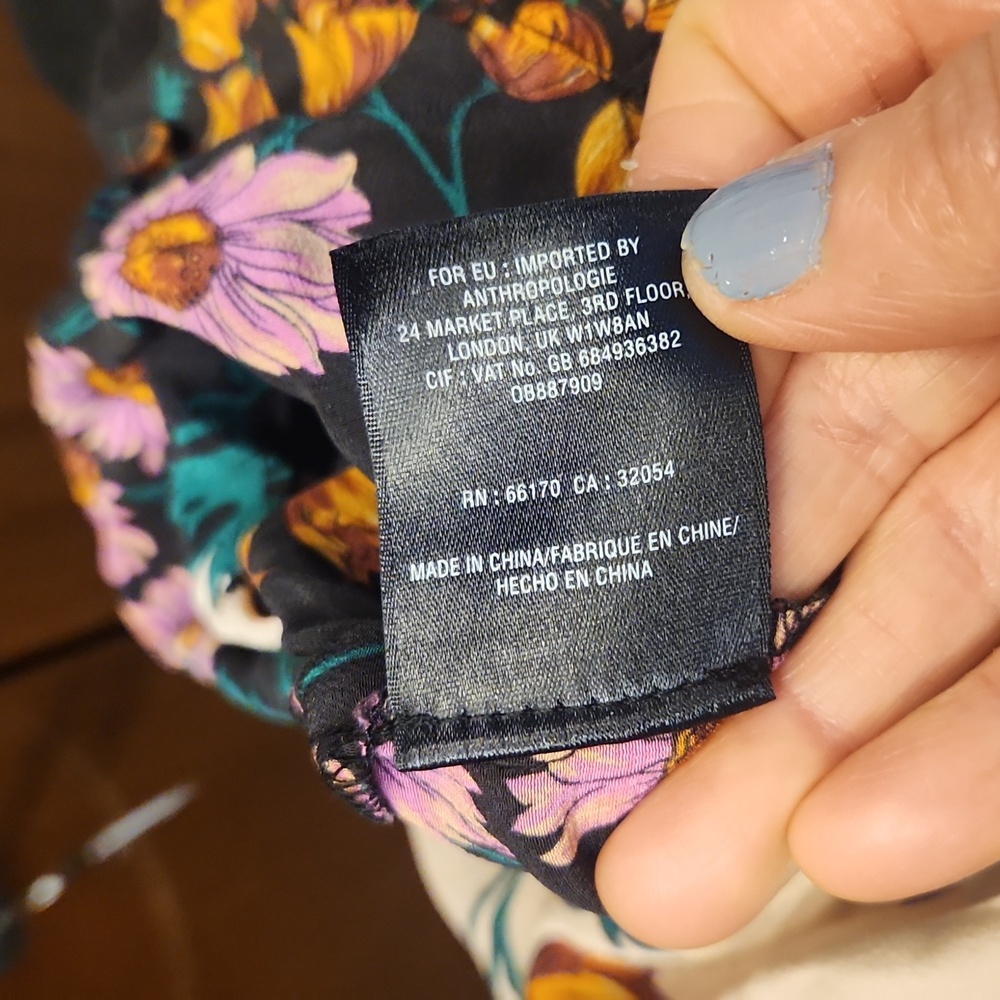 Maeve Silk Floral Top Size 4 - Picture 14 of 15